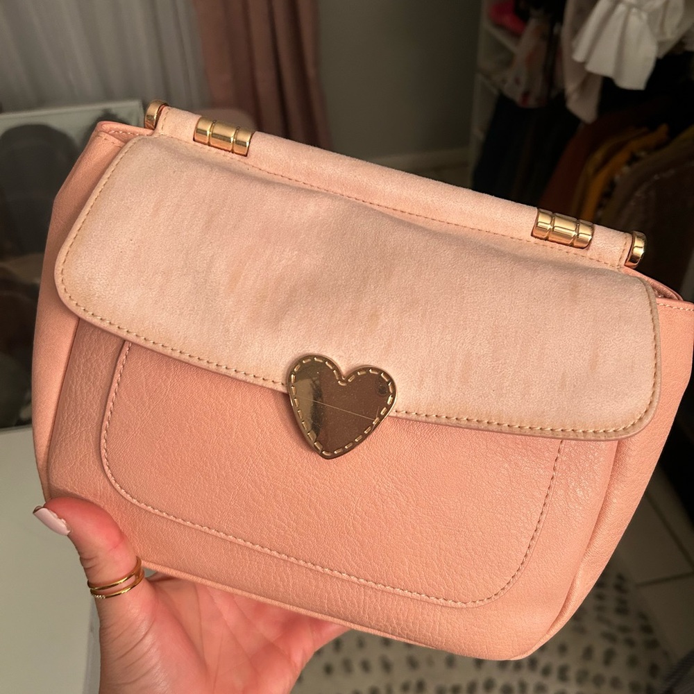Pink Heart crossbody purse